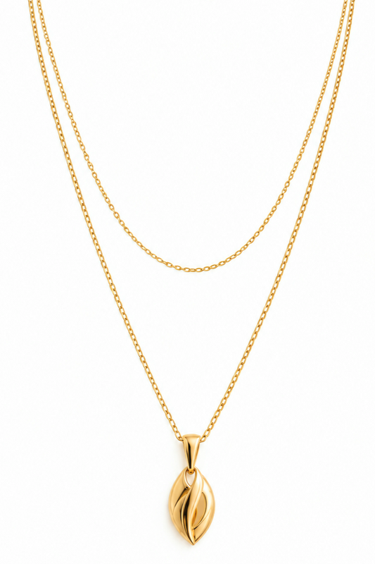 The Signature Layering Duo | 18K Gold Water-Resistant Necklace Set | ALTRILA