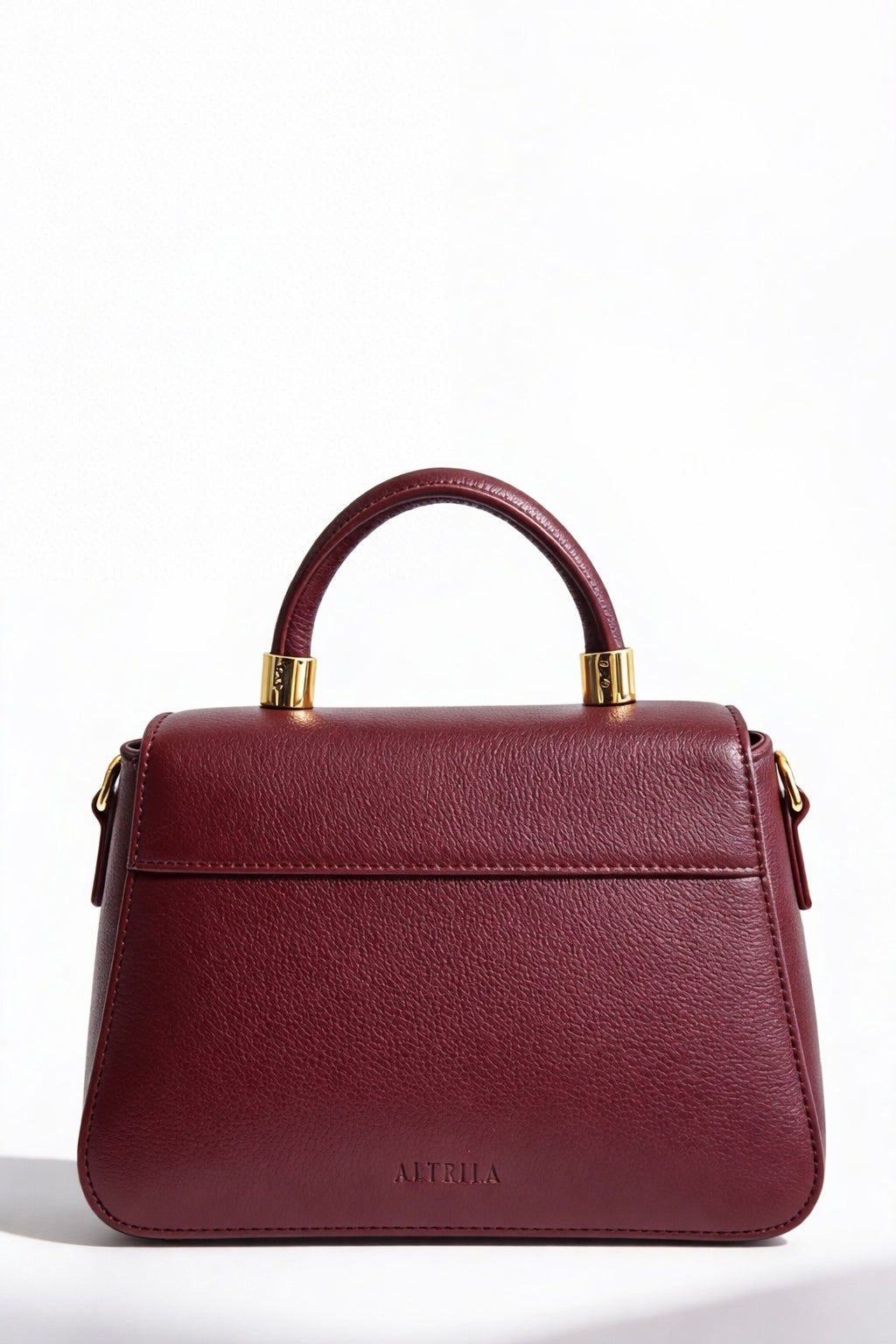 The Advantage Icon - Burgundy Leather Top Handle Bag