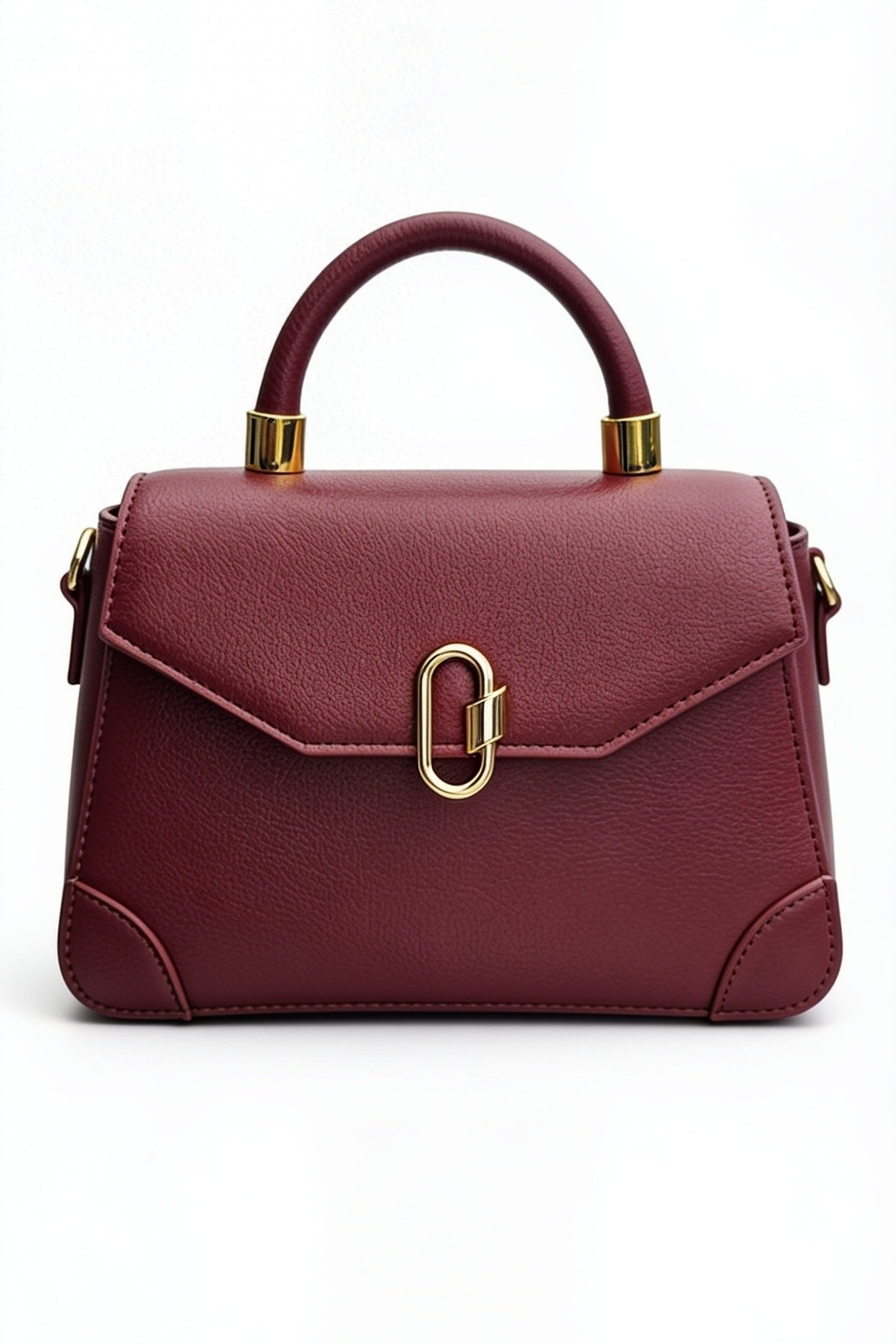 The Advantage Icon - Burgundy Leather Top Handle Bag
