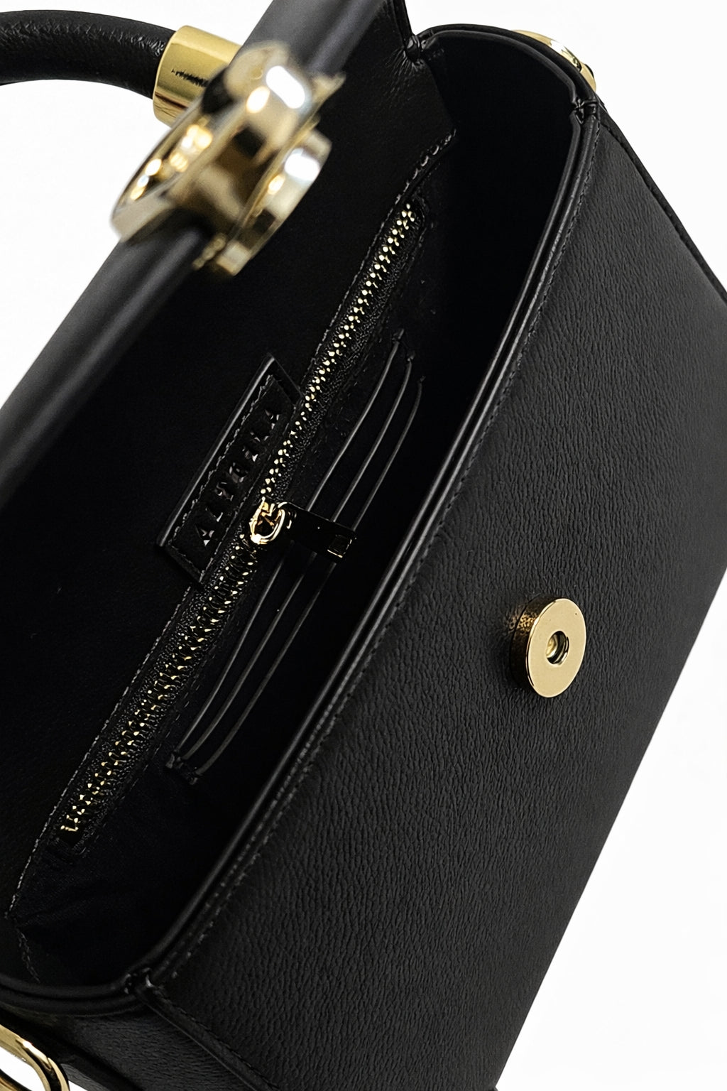 The Advantage Icon - Black Leather Top Handle Bag