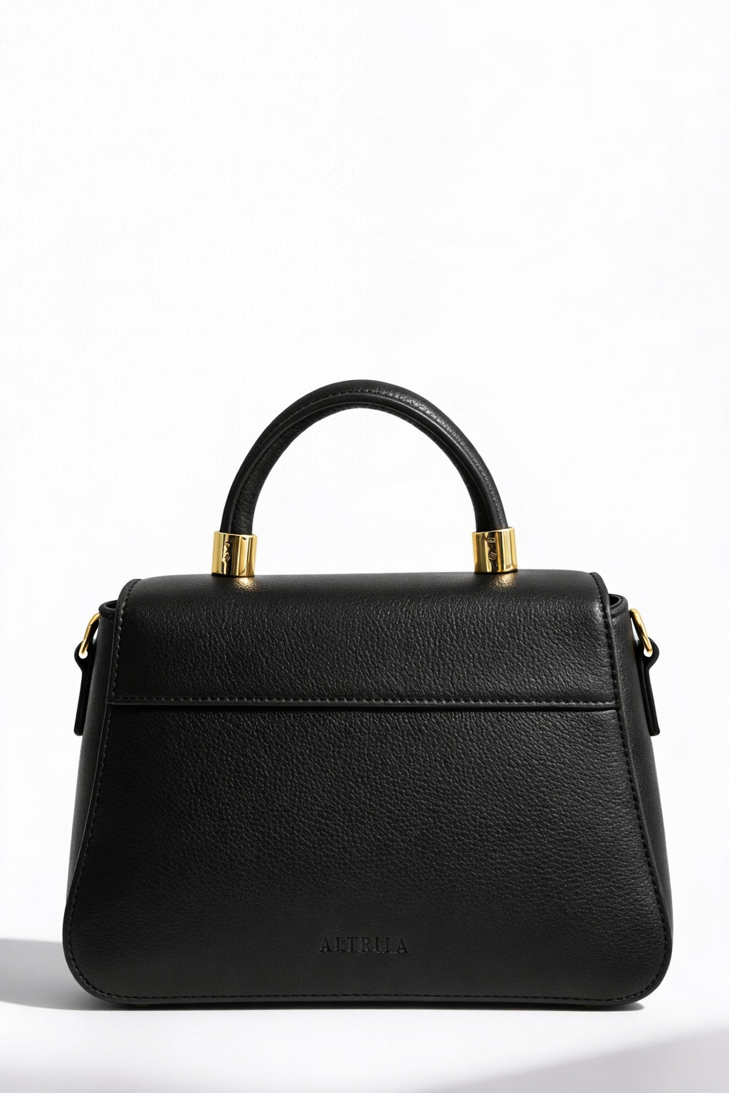 The Advantage Icon - Black Leather Top Handle Bag