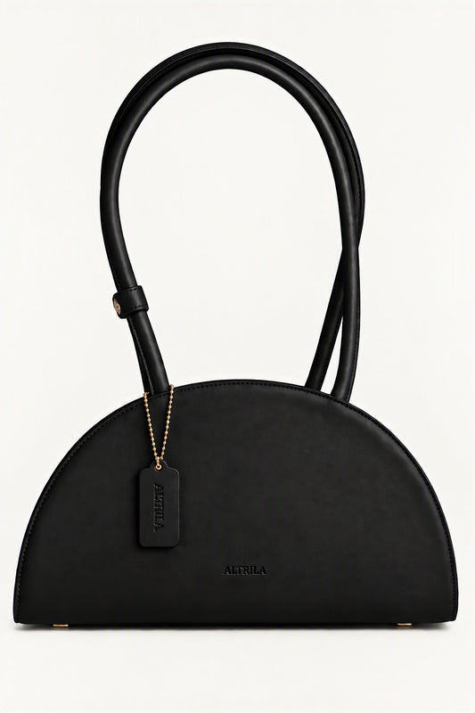 The Terra Black - Leather Shoulder Bag